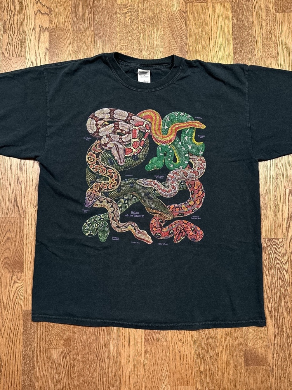 Vintage 90s Snakes Boas of the World Anaconda Tell Hicks T Shirt Mens XL